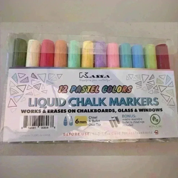 kassa Other - Chalk Pens For Chalkboard Blackboard Liquid Markers for Ad Board Signs LED Glass